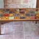 1960s geometric tiled brutalist coffee table by Jean Gregorieff