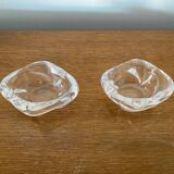 Pair of Crystal Salt Pepper Shakers BAYEL Made In France Vintage #C129