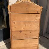 Napoleon iii beveled mirror in 19th century rocaille style, large model, in gilded wood