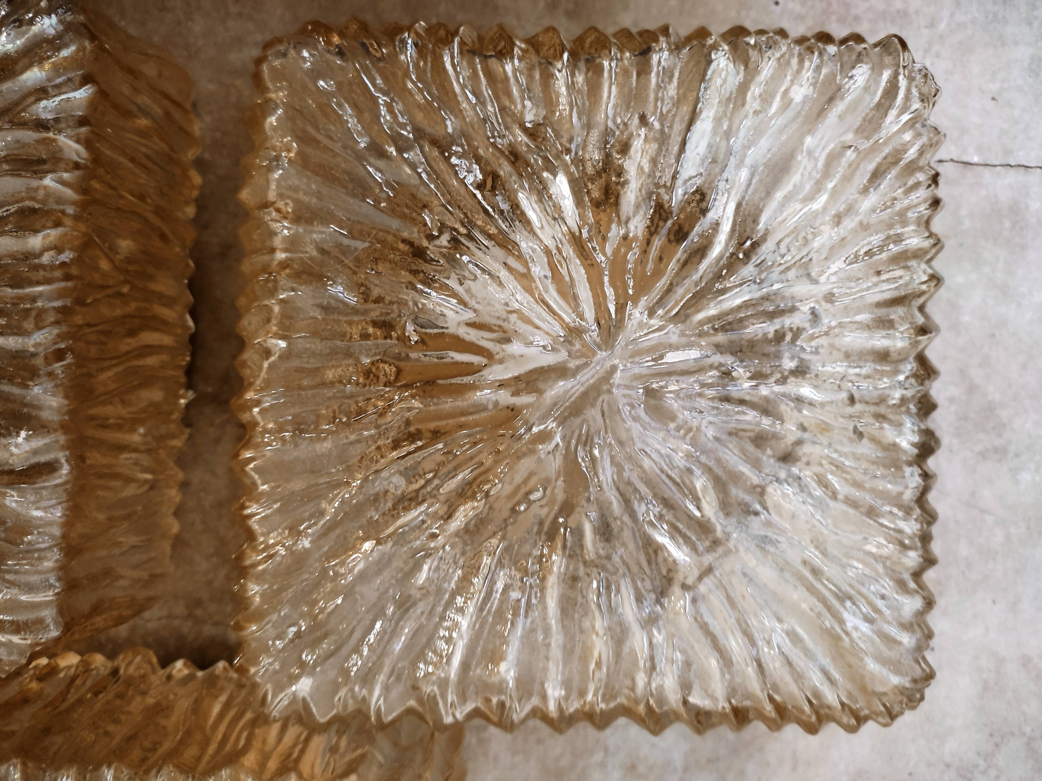 Ceiling lamp in iridescent glass