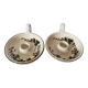 Pair of botanical flower candlesticks Villeroy and Boch