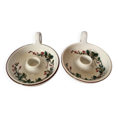 Paire de bougeoirs fleurs botanica villeroy et boch