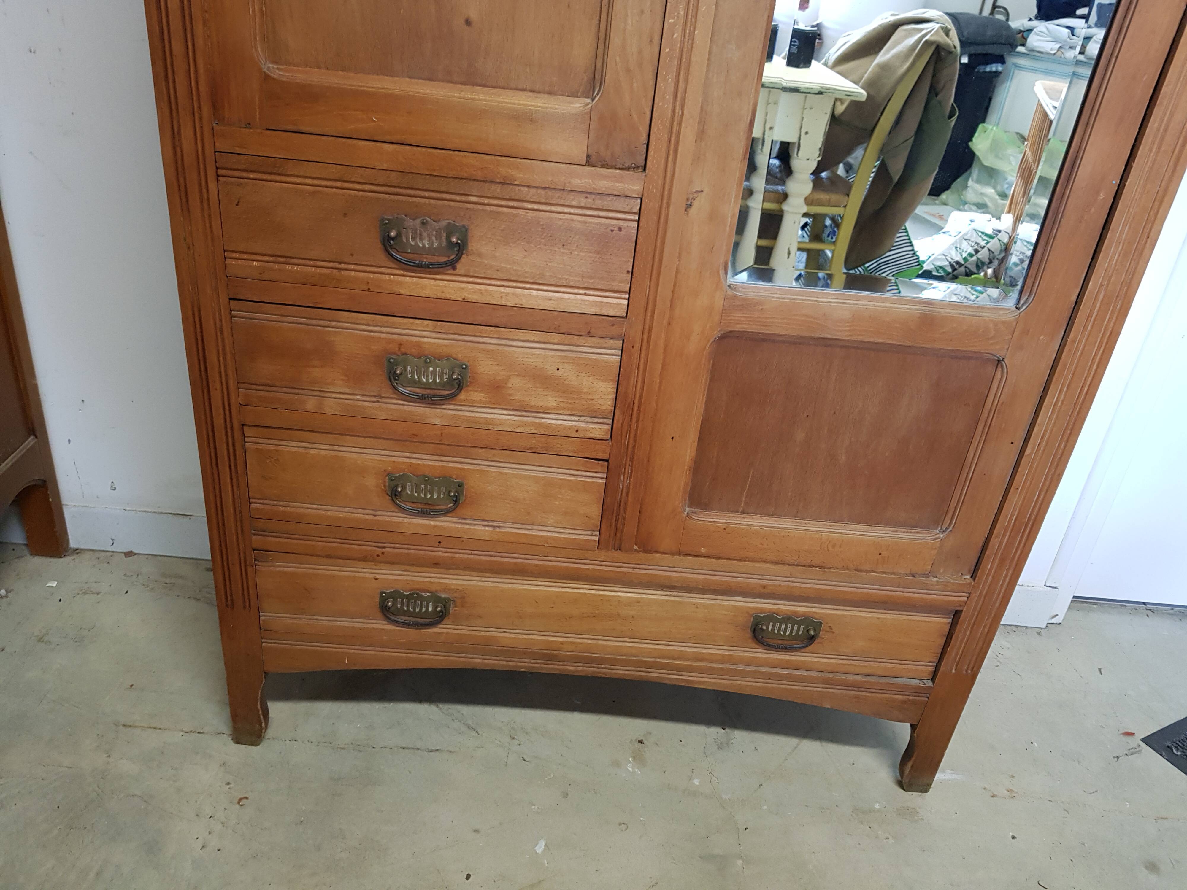 Parisian wardrobe with mirror