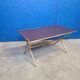 Table basse pied bambou doré et formica palissandre 1972