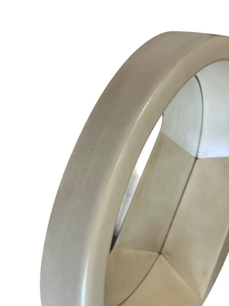 Vintage space age round wall mirror