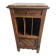 Wooden bedside table with book storage