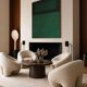 Minimalist green canvas "inside garden" signed Bodasca