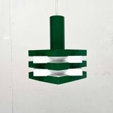 Modern metal lamella pendant lamp from the mid-century in the style of J. J. M. Hoogervorst for Anvia, 1960s.