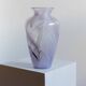 Vintage Murano glass vase from the 1970s, lilac and white swirl.