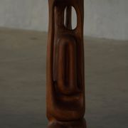 Large wooden sculpture "Woman" by Ole Wettergren, Danish modern, 1970s.