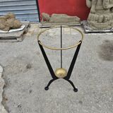 Umbrella stand in metal and gilded brass from the 1950s