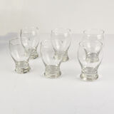 1990s 6 glasses Lausitzer Crystal Weisswasser Fruchtquell, Germany