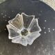 Crystal bowl in the shape of flowers, vintage Orrefors Sweden design