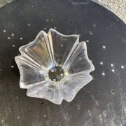 Crystal bowl in the shape of flowers, vintage Orrefors Sweden design