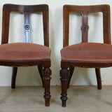 pair of quality 19th century English mahogany chairs circa 1850