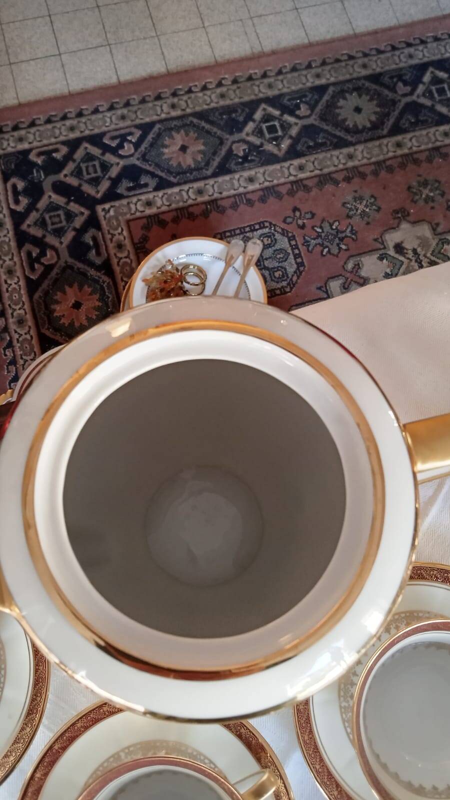 Vilatte Limoges Porcelain Coffee Service 13 Pieces, 11 People 1950