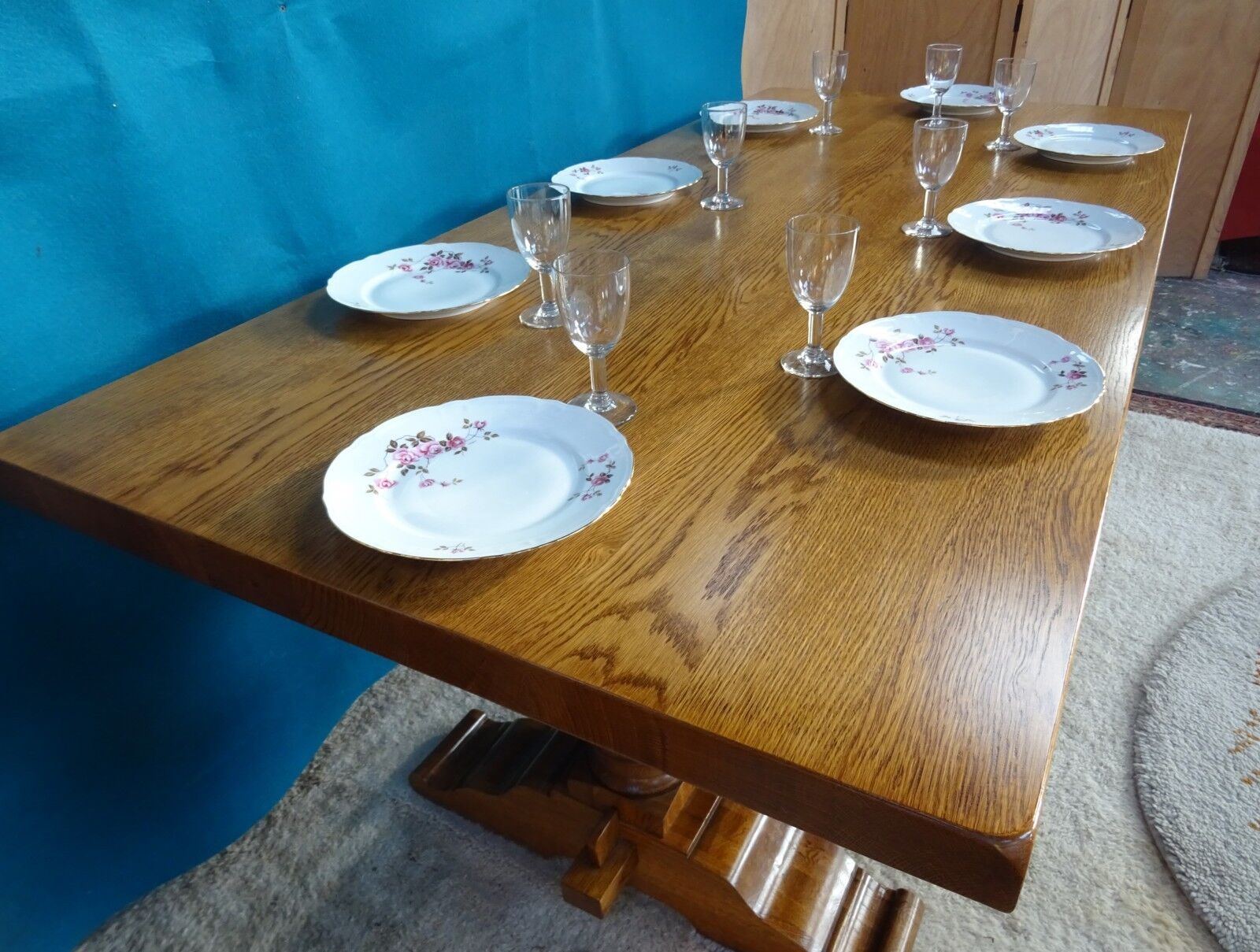 Farmhouse table in solid oak 190 cm