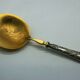 Cream Strawberry Scoop Art Nouveau floral decoration - Minerva filled silver handle Condition: --