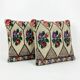Set of 2 vintage kilim cushion covers 51x51 cm