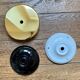 Vintage art deco globe pendant lamp in yellow and gold granite glass