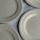 Lot de 4 petites assiettes à dessert blanches vintage D21