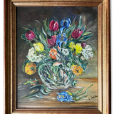 "Fleurs dans un vase" par L.Santa