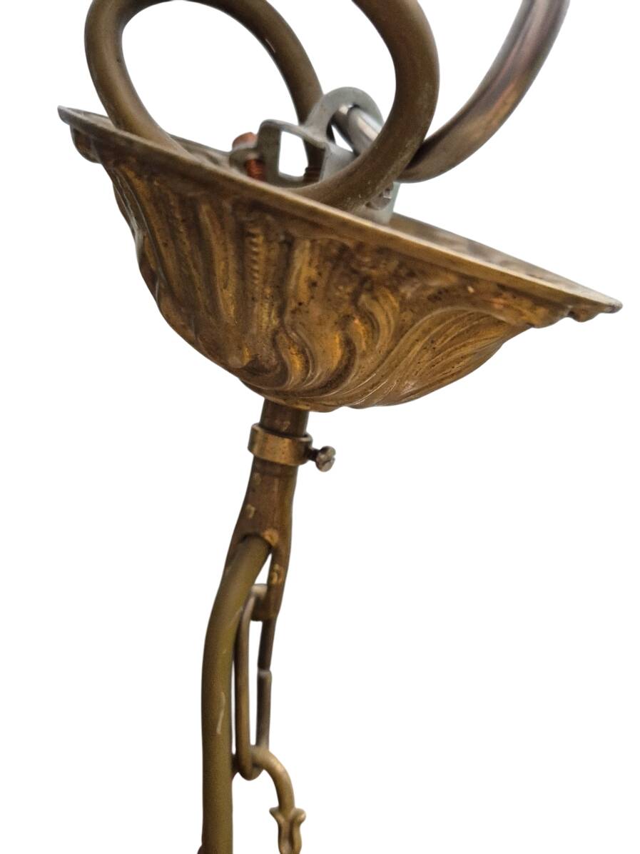 5-arm chandelier + 4 wall sconces MD bronze Louis XV style