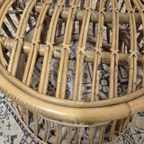 Fauteuil en Rotin Bambou vintage 1950s design -H85cm