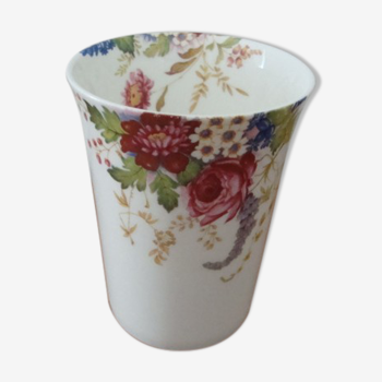 Gobelet  SDB porcelaine fine de chine motif floral