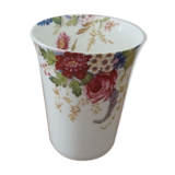 Gobelet  SDB porcelaine fine de chine motif floral