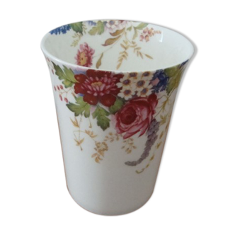 Gobelet  SDB porcelaine fine de chine motif floral