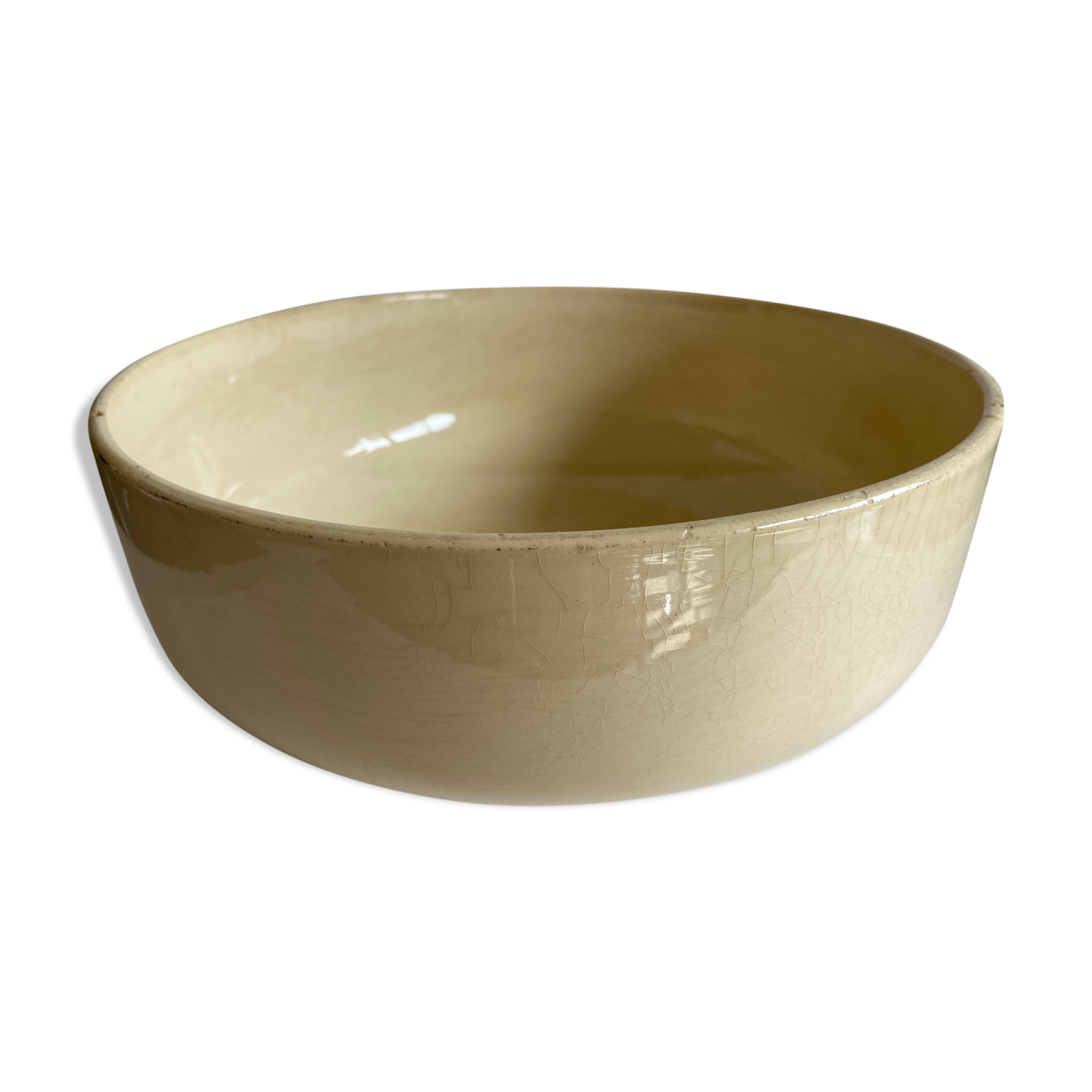 Enamelled ceramic salad bowl