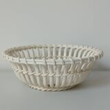 Corbeille tressée en faïence