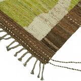 Handmade Tribal Decorative 309 cm x 430 cm Green Wool Carpet