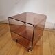 Rolling dessert trolley in Altuglas by Michel Dumas for Roche Bobois.