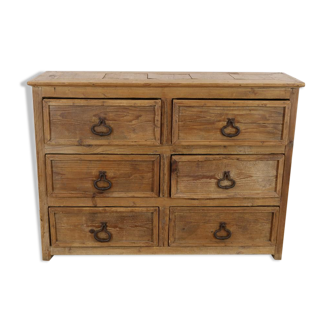 Old wooden vintage chest of drawers