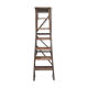 Old wooden stepladder six steps