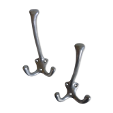 Pair of locker room aluminum hooks