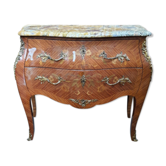 Louis XV-style dresser in marquetry