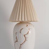 Art Deco White Seashell Motif Table lamp By Anna Lisa Thomson, Upsala Ekeby