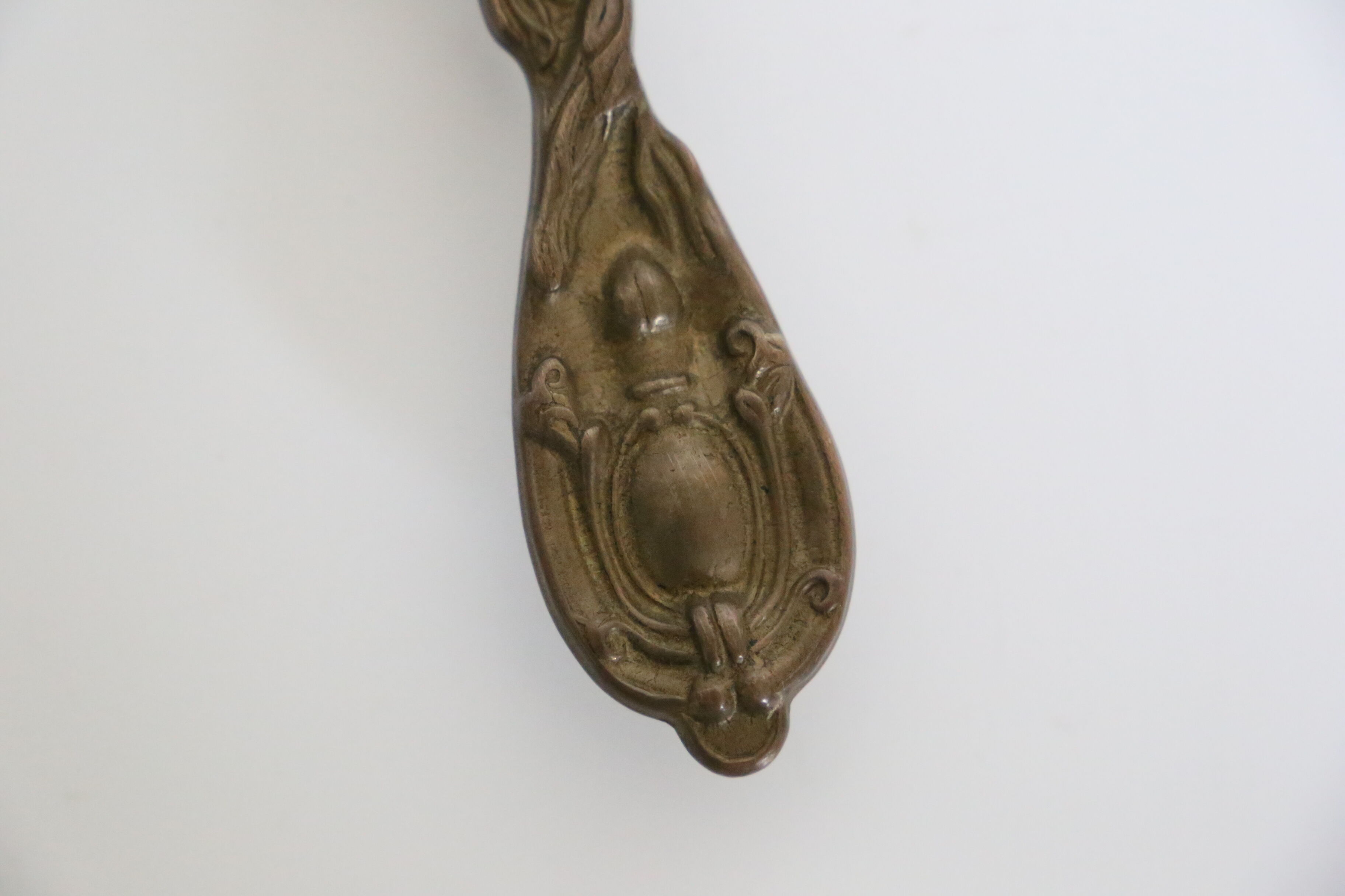 Brass hand mirror