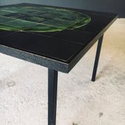 Mid-Century Studio Ceramic Tile Coffee Tabe, Belgium, 1960s