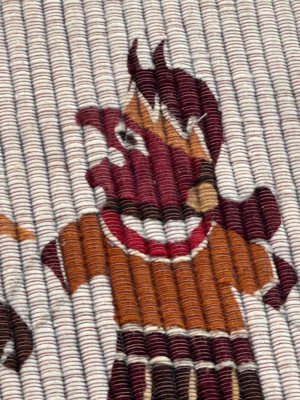 Belle tapisserie tribale péruvienne d'époque art déco