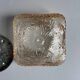 Square amber glass wall light