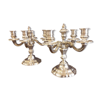 Old silver bronze chandeliers