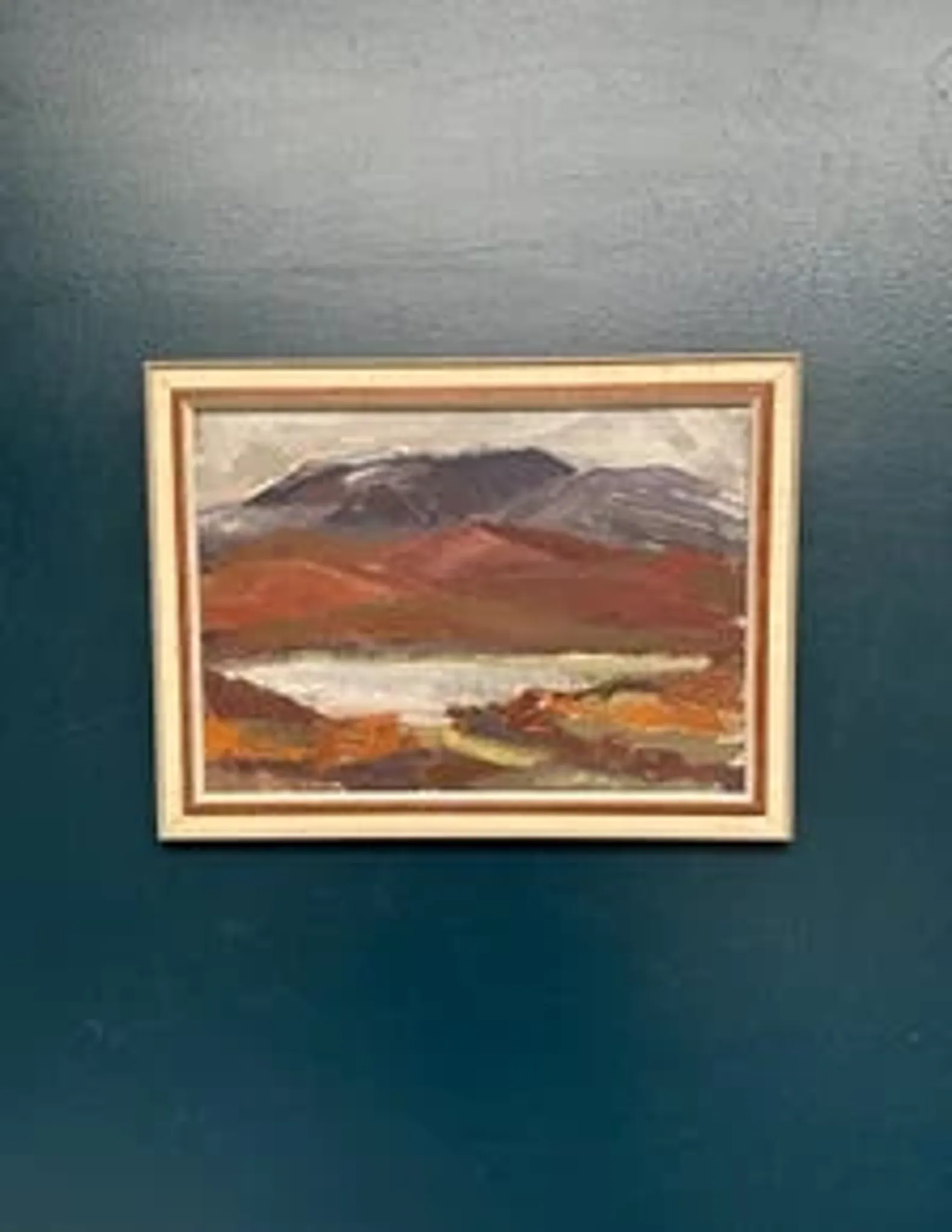 Swedish Oil on Canvas – “Mountains and Water” – Signed – Vintage & Framed