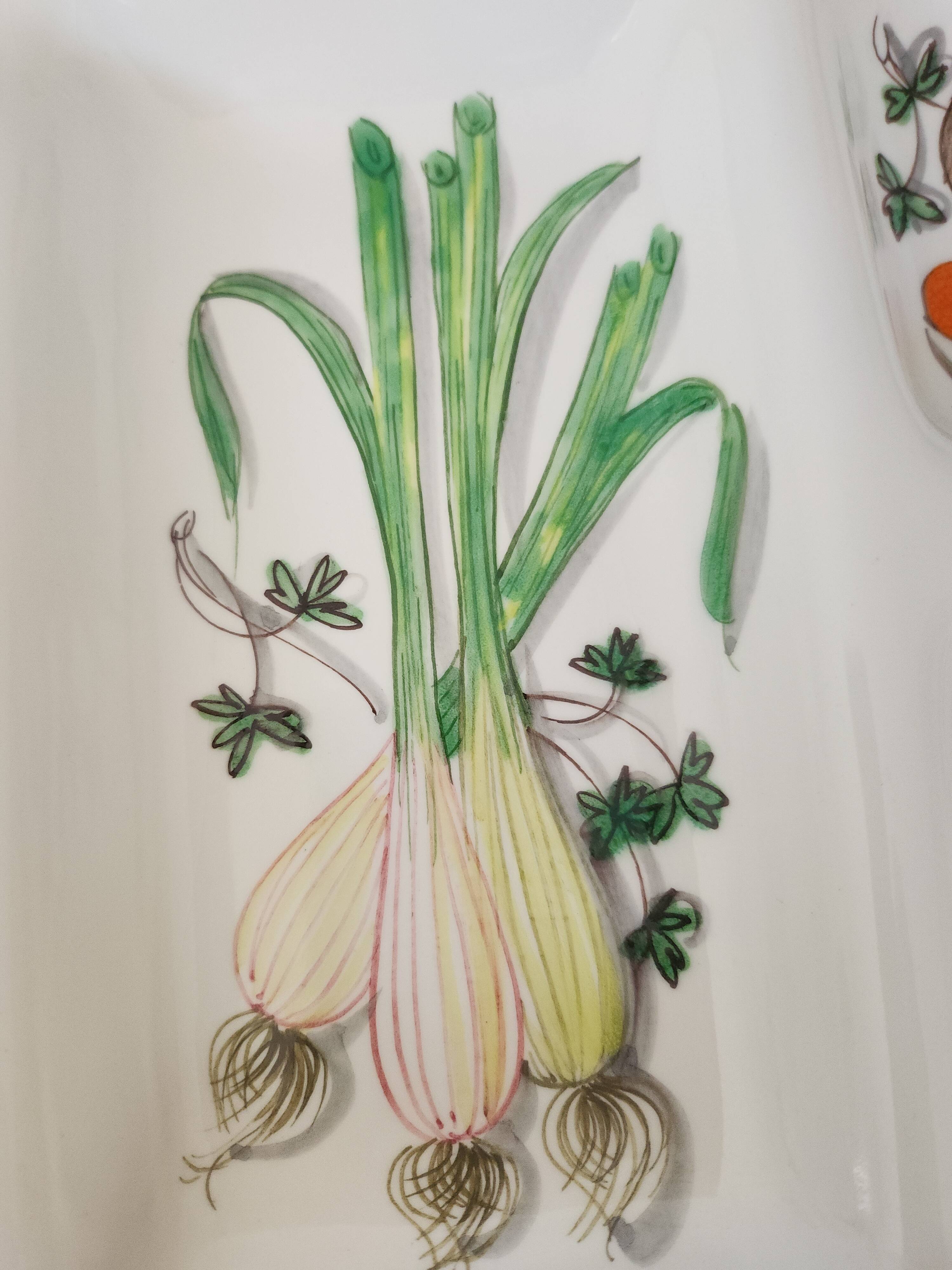 Large vintage ceramic hors d'oeuvre / antipasti platter Mancer (Italy)