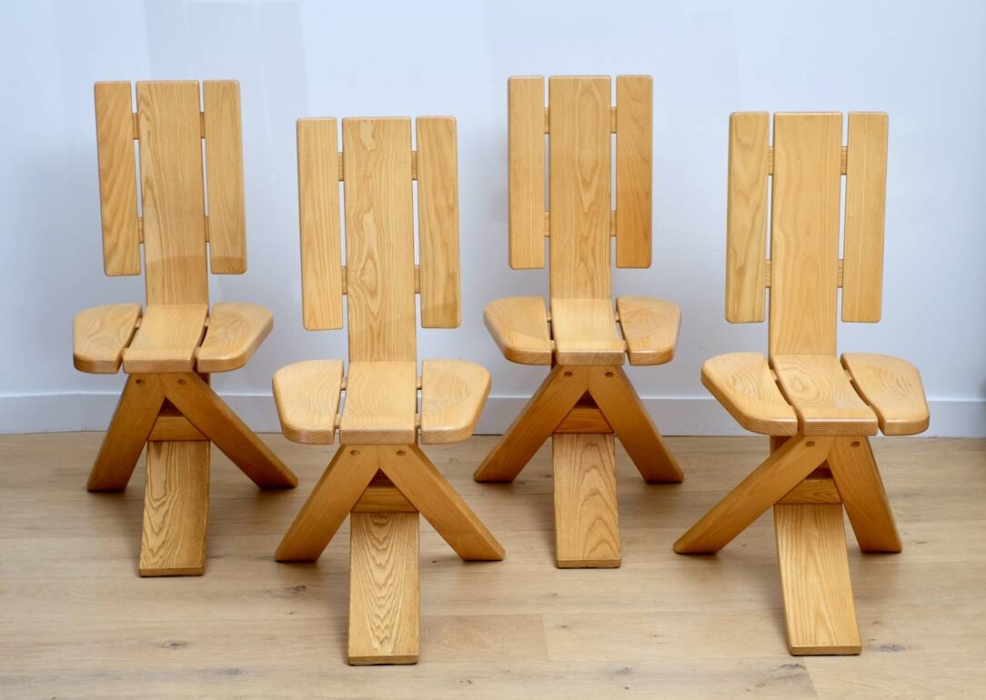 4 chaises Redureau Création - 🇫🇷 années 1990.
