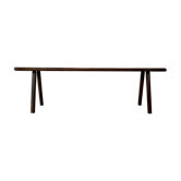 Minimalist wooden bench
