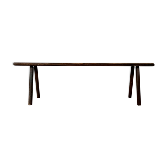 Minimalist wooden bench